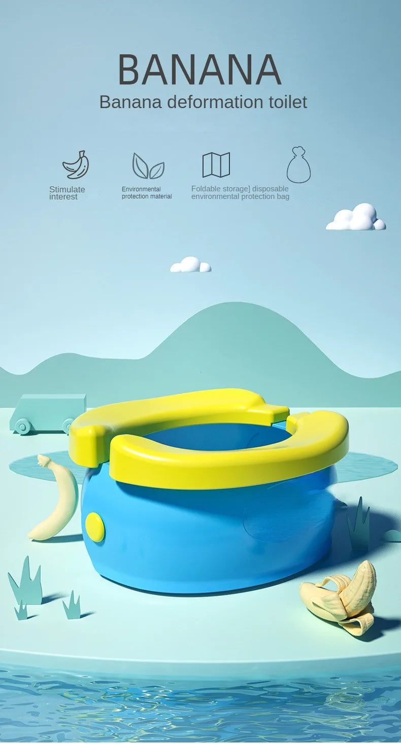 New Children's Foldable Potty Training Seat Easy To Clean Toilet Seat Boys and Girls Birthday Gift Portable Travel Baby Potty