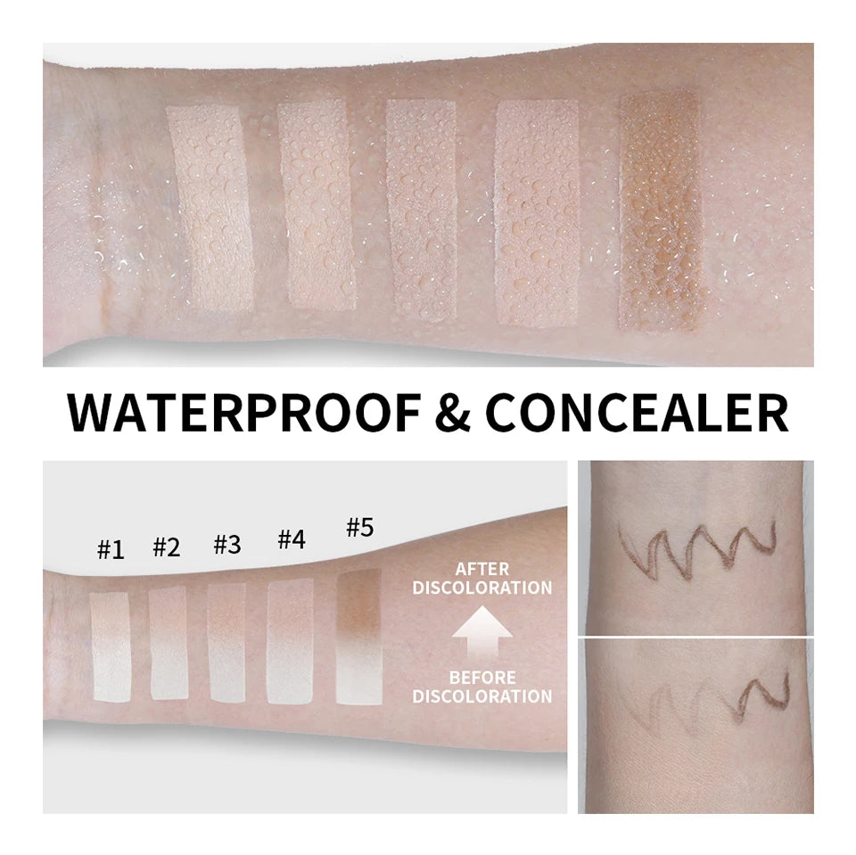 Lakerain Blanc Cover Cream Stick Dual-ended Design Waterproof Foundation Coverage Travel Bronze Creamy Foundation Natural Makeup