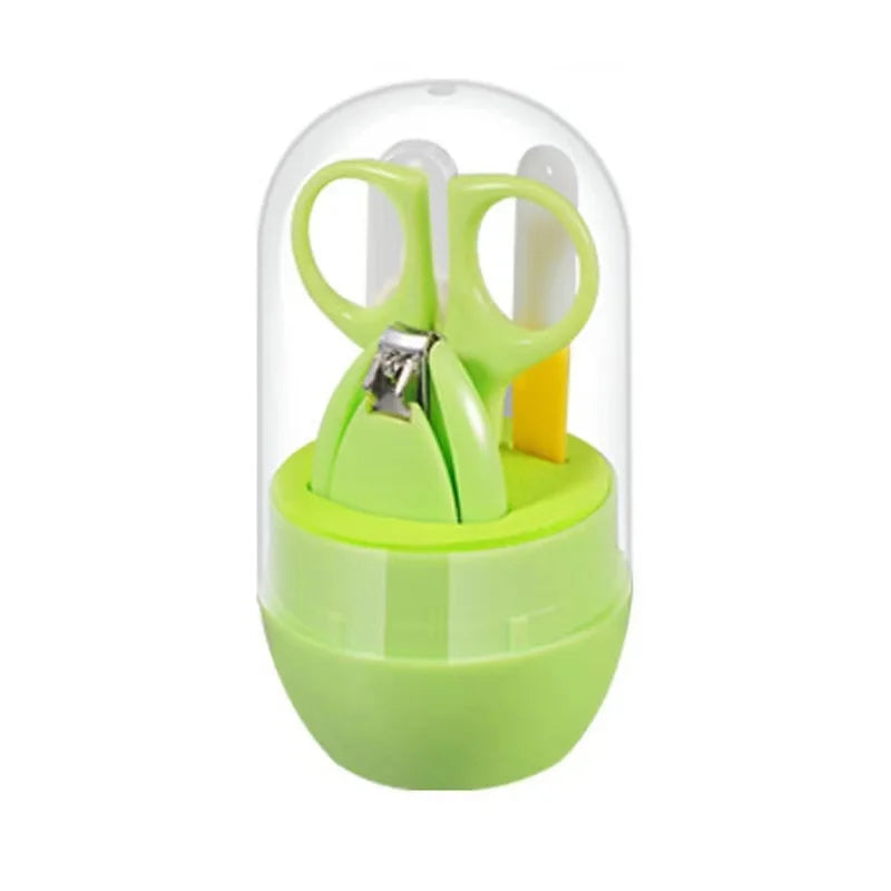 4pcs Infant Baby Clipper Nail Set, Baby Grooming Kit, 4-in-1 Baby Care Set, Baby Nail Clipper, Scissors, File, Tweezer