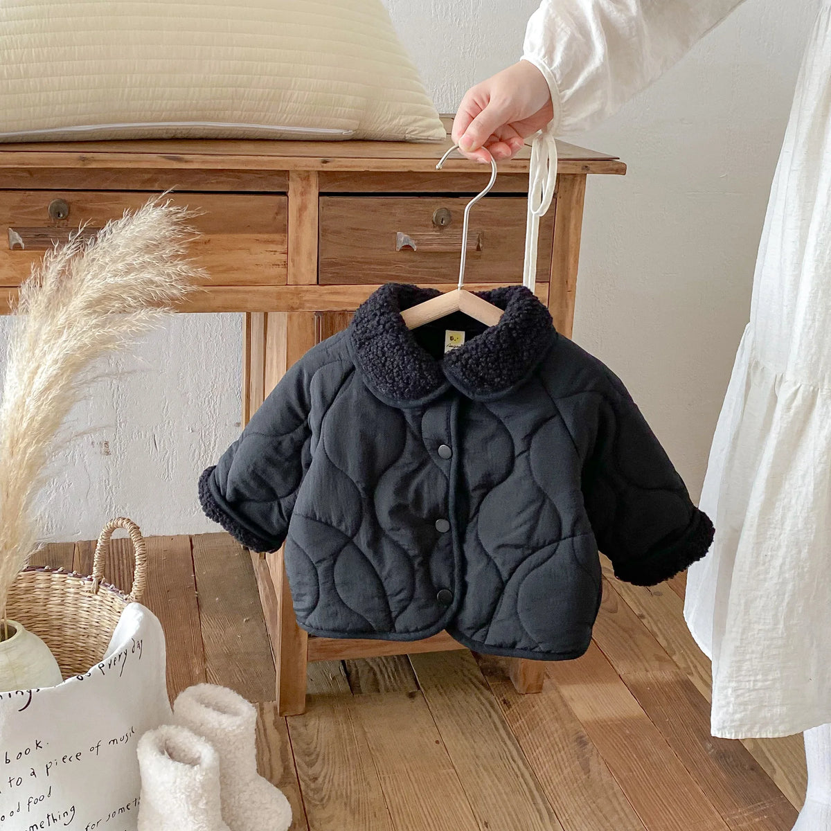 Kids Long Sleeve Warm Home Clothes Toddler Kids Girl Clothes 1-6Y Korean Retro Plus Velvet Baby Boy's Coat 2025 Autumn Winter