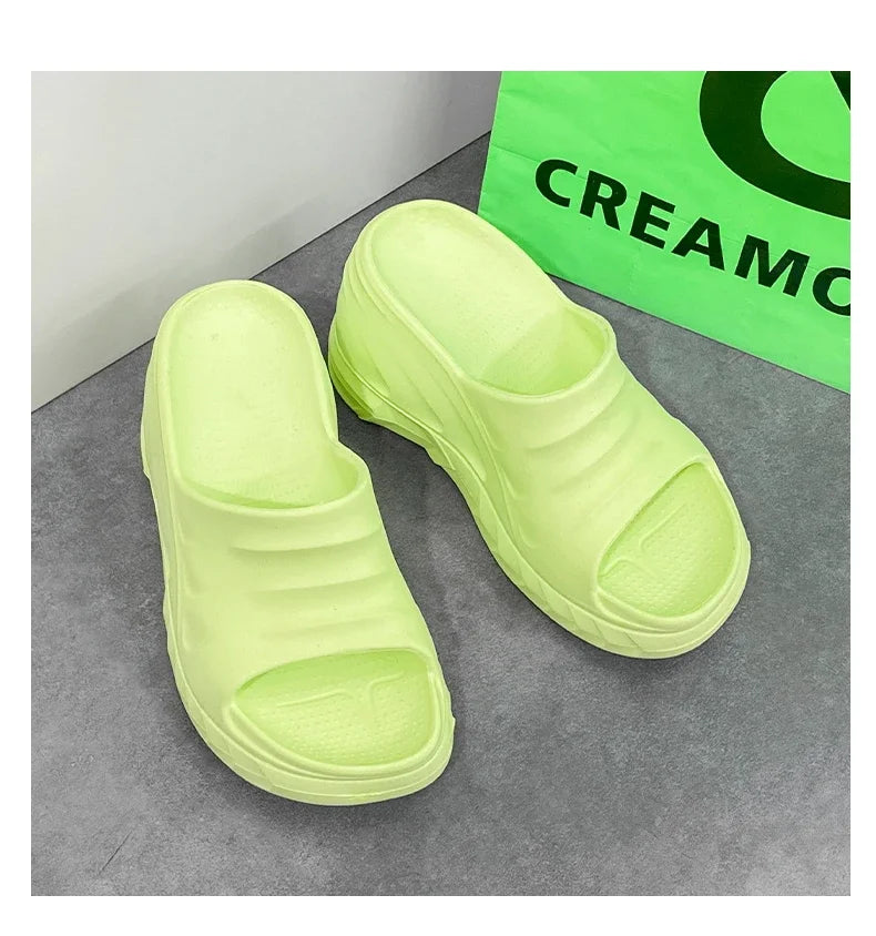 Outdoor Ladies Sandals Women Platform Flip Flops Slippers Height Increasing 8cm Summer Fashion Open Toe White Zapatos Mujer
