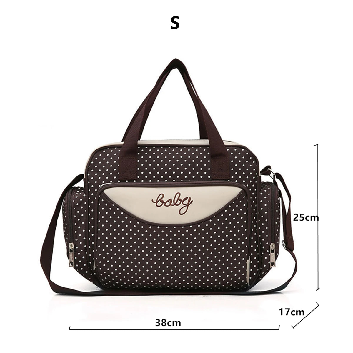 Fashionable Dot Lightweight One Shoulder Mommy Bag for Going Out Multi Functional, Large Capacity Handheld Diagonal Diaper Bag