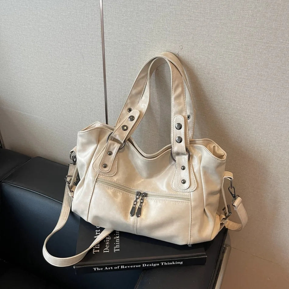 Luxury Shoulder Bag for Women 2026 New Casual Crossbody Bag Ladies Daily Commute Handbag Large Capacity Soft PU Leather Tote Bag