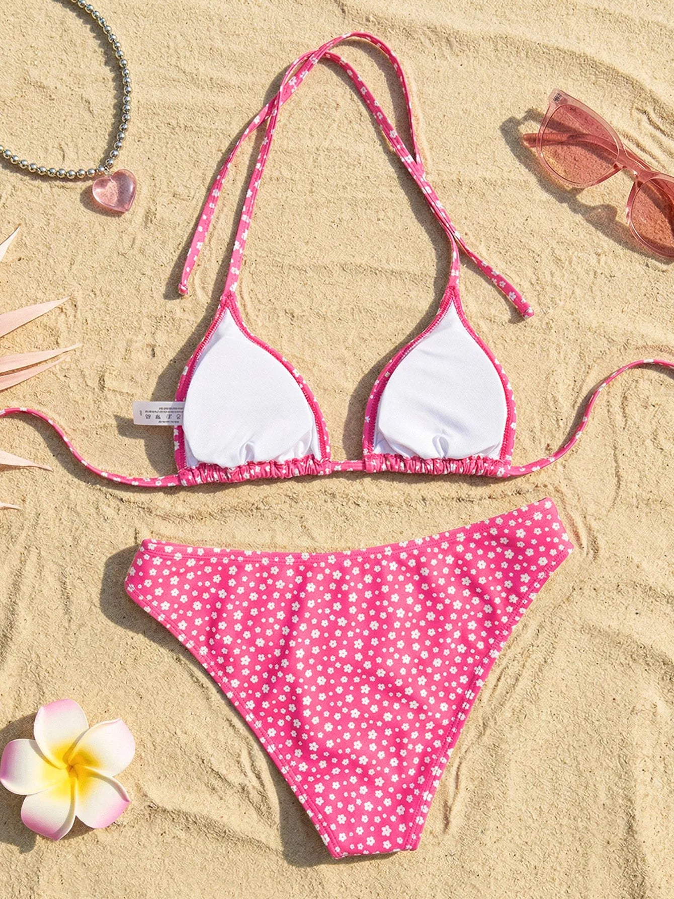 2026 Fashion Sexy Leopard Print Bikini Set for Women, Tie Side String Two Piece Swimsuit, Push Up Beach Bathing Suit, Summer
