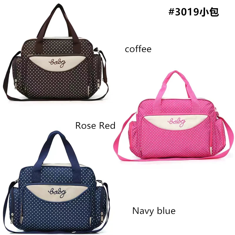 Fashionable Dot Lightweight One Shoulder Mommy Bag for Going Out Multi Functional, Large Capacity Handheld Diagonal Diaper Bag