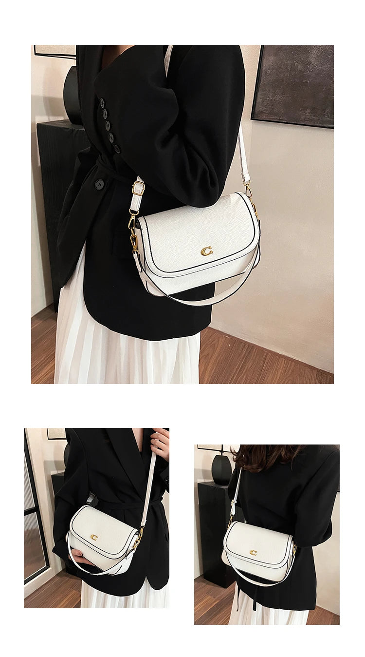 Elegant Women Luxury Leather Designer Fashion Shoulder Bag High End Tote Handbag For Fashionable Urban Daily Use