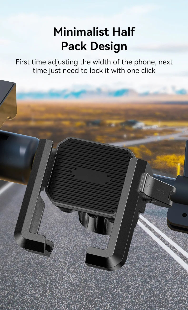 New Motorcycle Phone Mount with Vibration Dampener - 30s Tool-Free Install & Quick Lock, Universal for Bike/MTB, Fit 4-7" Phones
