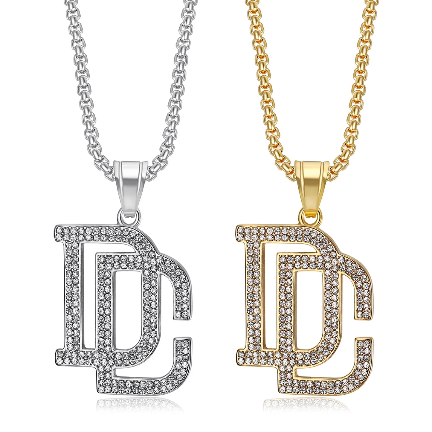 2025 New Fashion Men's Stainless Steel Zircon Dream Catcher Pendant Necklace, Hip Hop Punk Party Fashion Jewelry