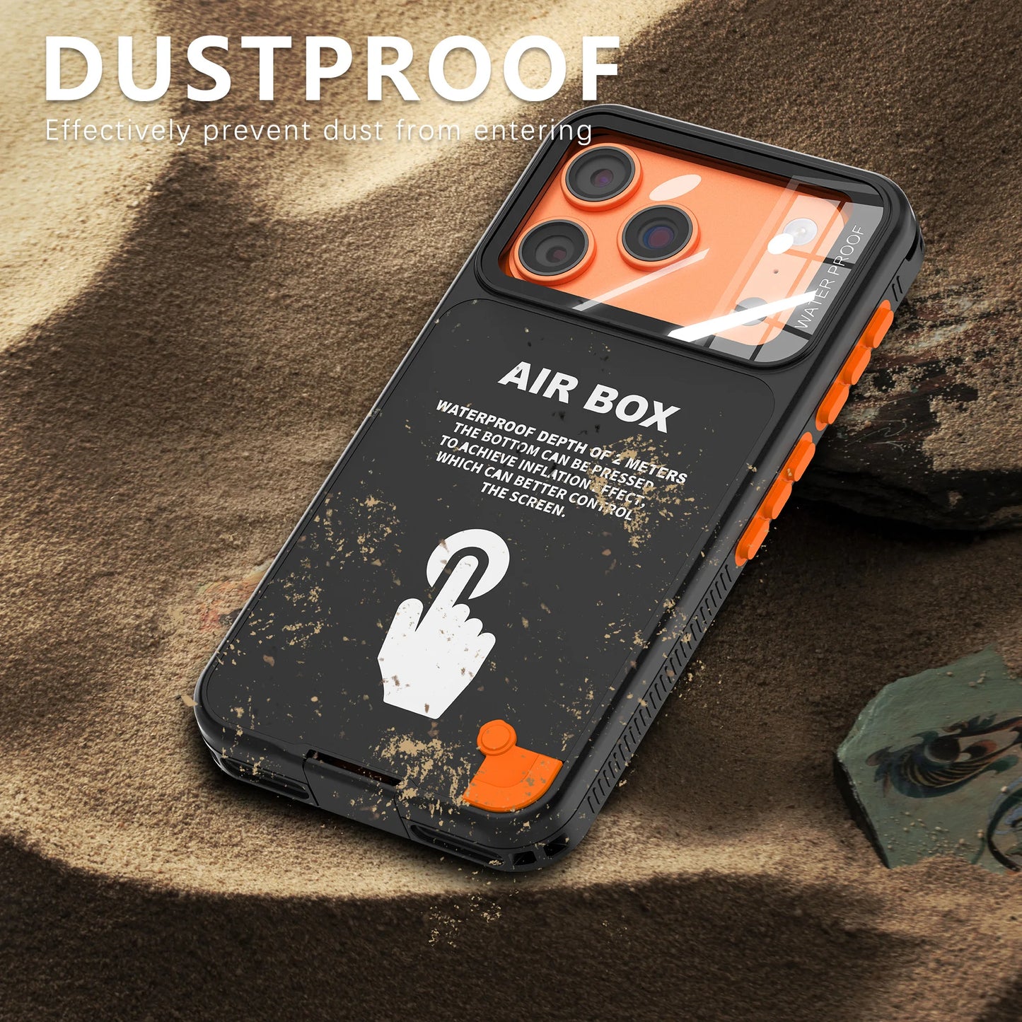 IP68 Waterproof Phone Case for iPhone 6.1/6.7 inch Series, with Floating Ring, Touchable, Suitable for iPhone 17/16/15/14/13/12