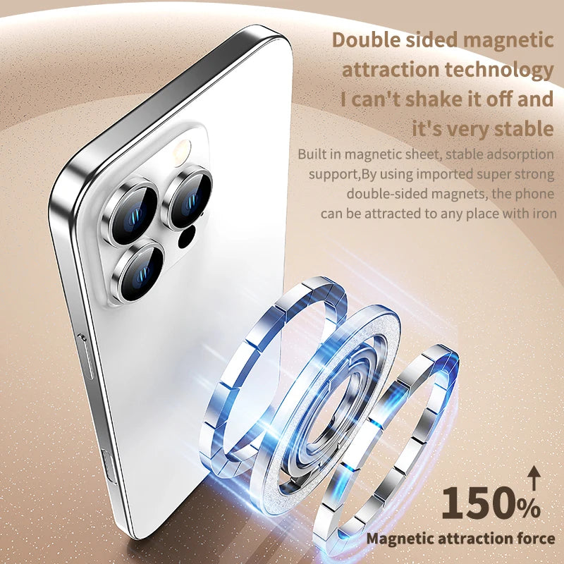 Luxurious and dazzling Mobile Phone Strong Magnetic Holder for Double-sided Magnet Stand Portable Folding Ring Bracket