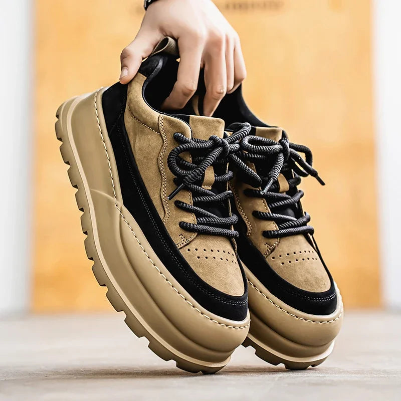 Loafers Casual Sneaker Thick Bottom Men's Sneakers Fashion Sports and Leisure Wear-resistant Shoes for Men Soft and Comfortable
