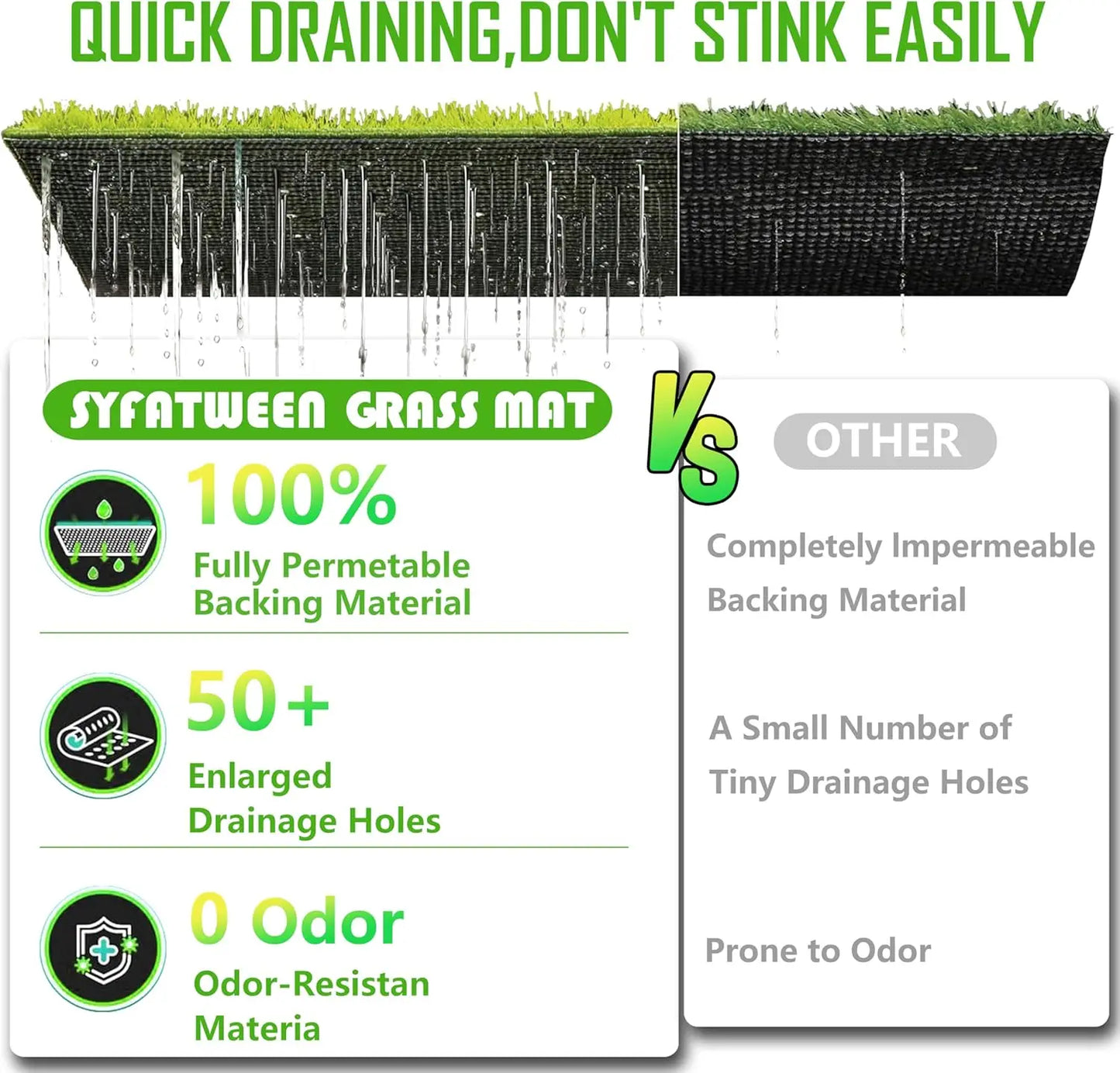 Simulation Lawn Dog Toilet Training Mat Washable Pet Urine Mat Dog Toilet Replacement Pad Eco-Friendly Non-Slip Pet  Accessory