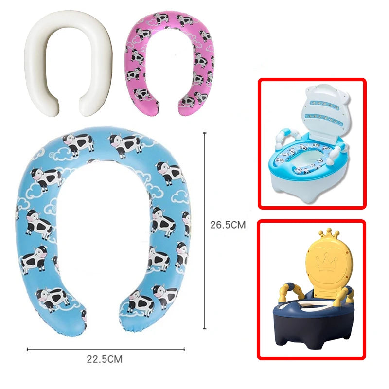 Soft Children's Pot Cushion Baby Potty Ladder Road Pots Mat Toilet Seat Cover Mats Potties Trainer Cute Chick Panda Cow WC Pad