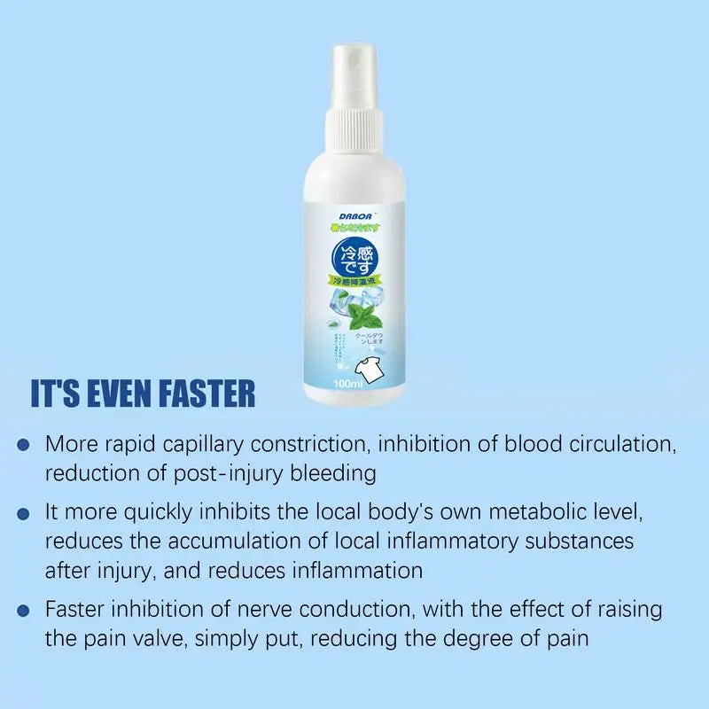 Cool Spray For Summer Household Instant Cooling Spray Natural Plant Extracts Cooling Artifact For Camping Outings Traveling
