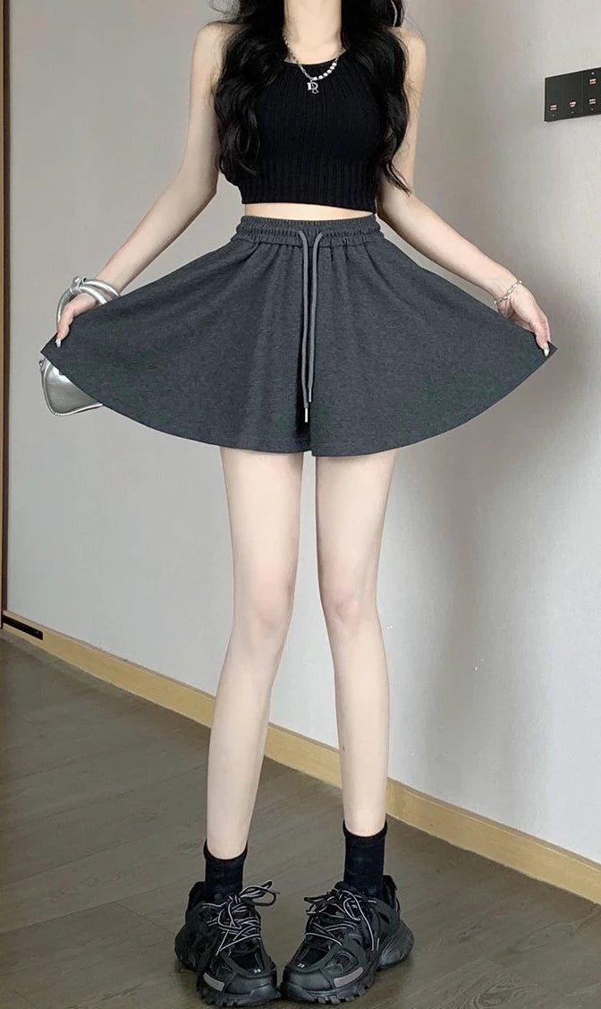 2026 High Waist Wide Leg Sports Shorts Women's Summer New Loose Fit A-Line Shorts Casual Versatile Comfortable Short Pants