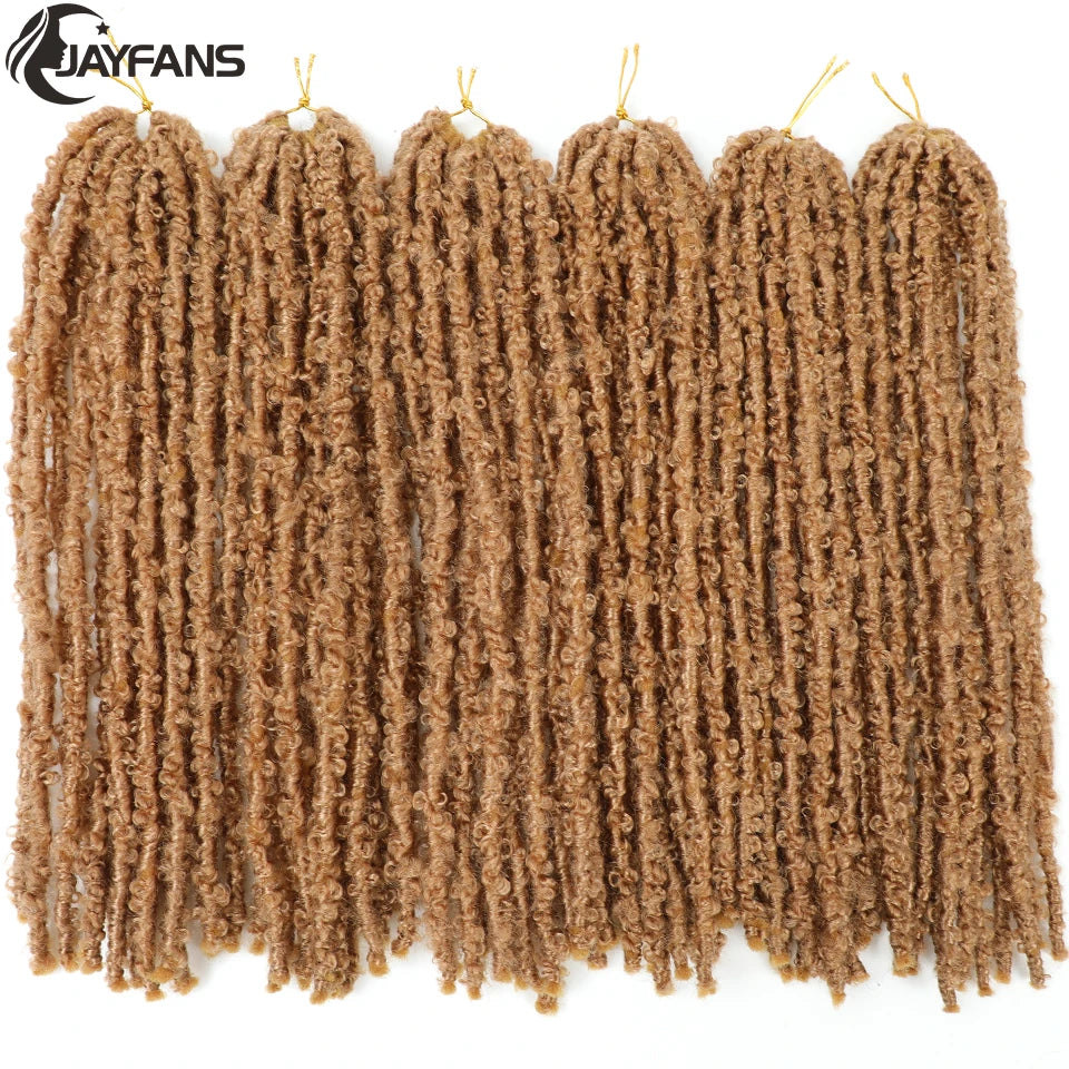 18 24 Inch Butterfly Locs Crochet Hair Extensions Synthetic Distressed Butterfly Soft Locs Crochet Braids Hair for Black Women
