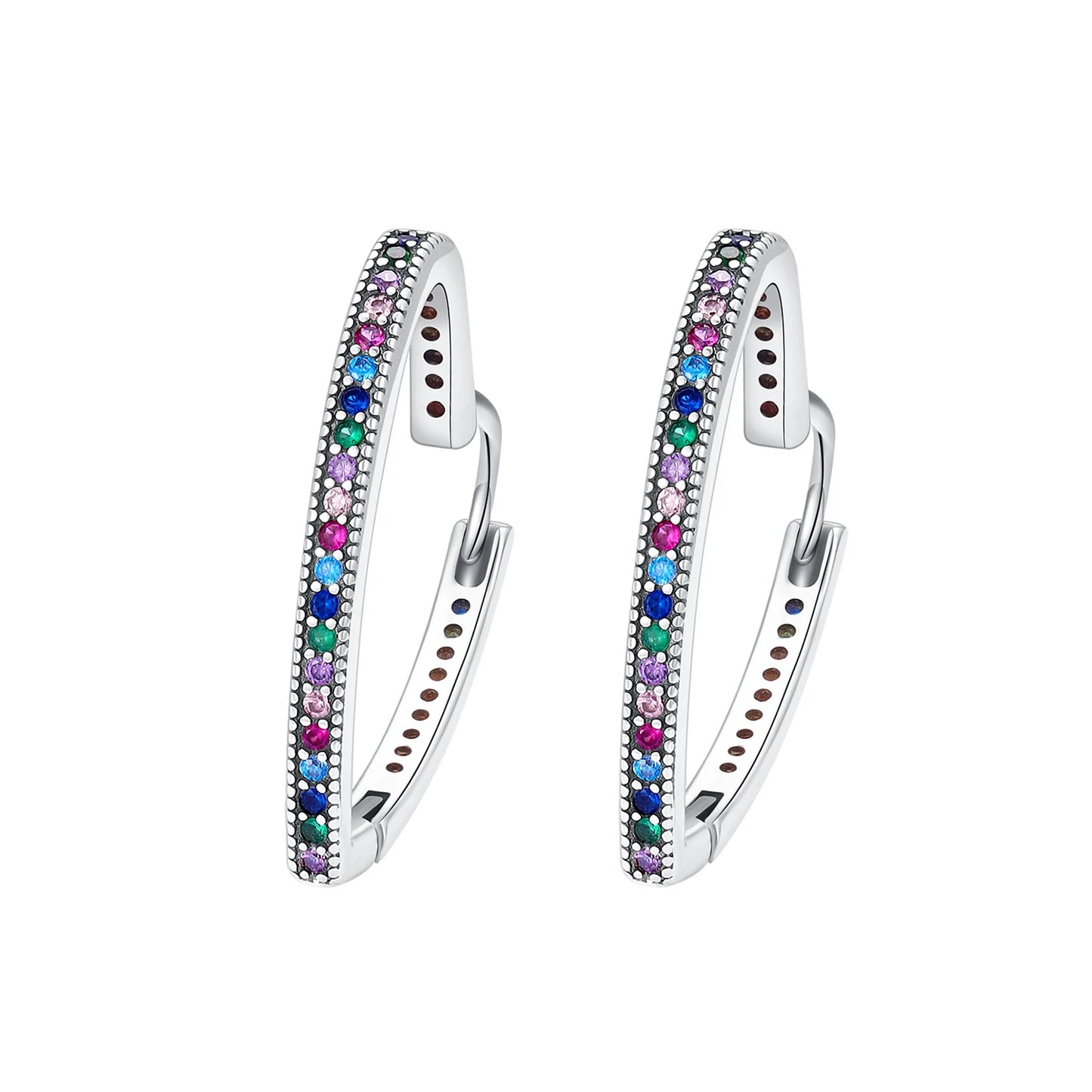 925 Silver Stud Earrings Hoop Earrings For Women Rose Flower Strawberry Butterfly Daisy Earrings Set Fashion Jewelry Gift