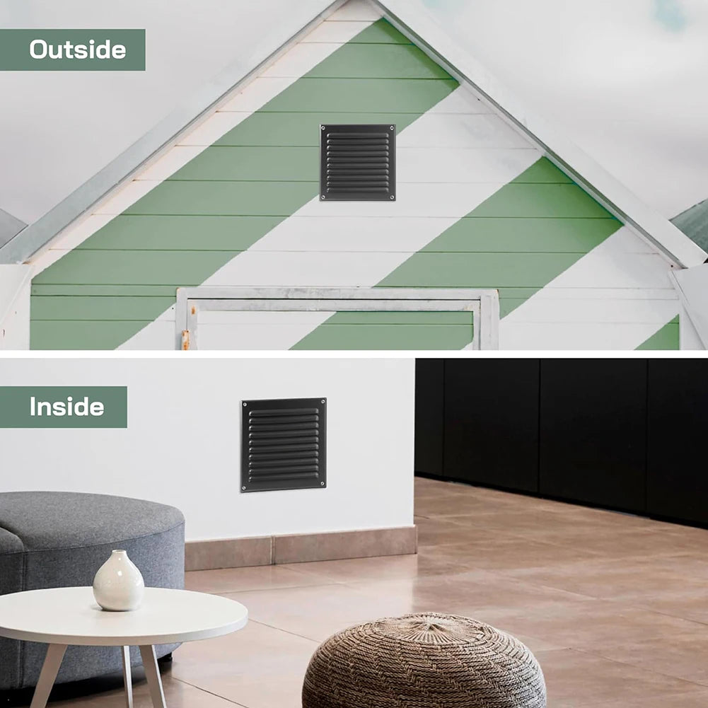 Air Ventilation Cover Louver Vent Grille Cover Square Ducting Ceiling Ventilation Grill Cover Heating Cooling Vent Exterior