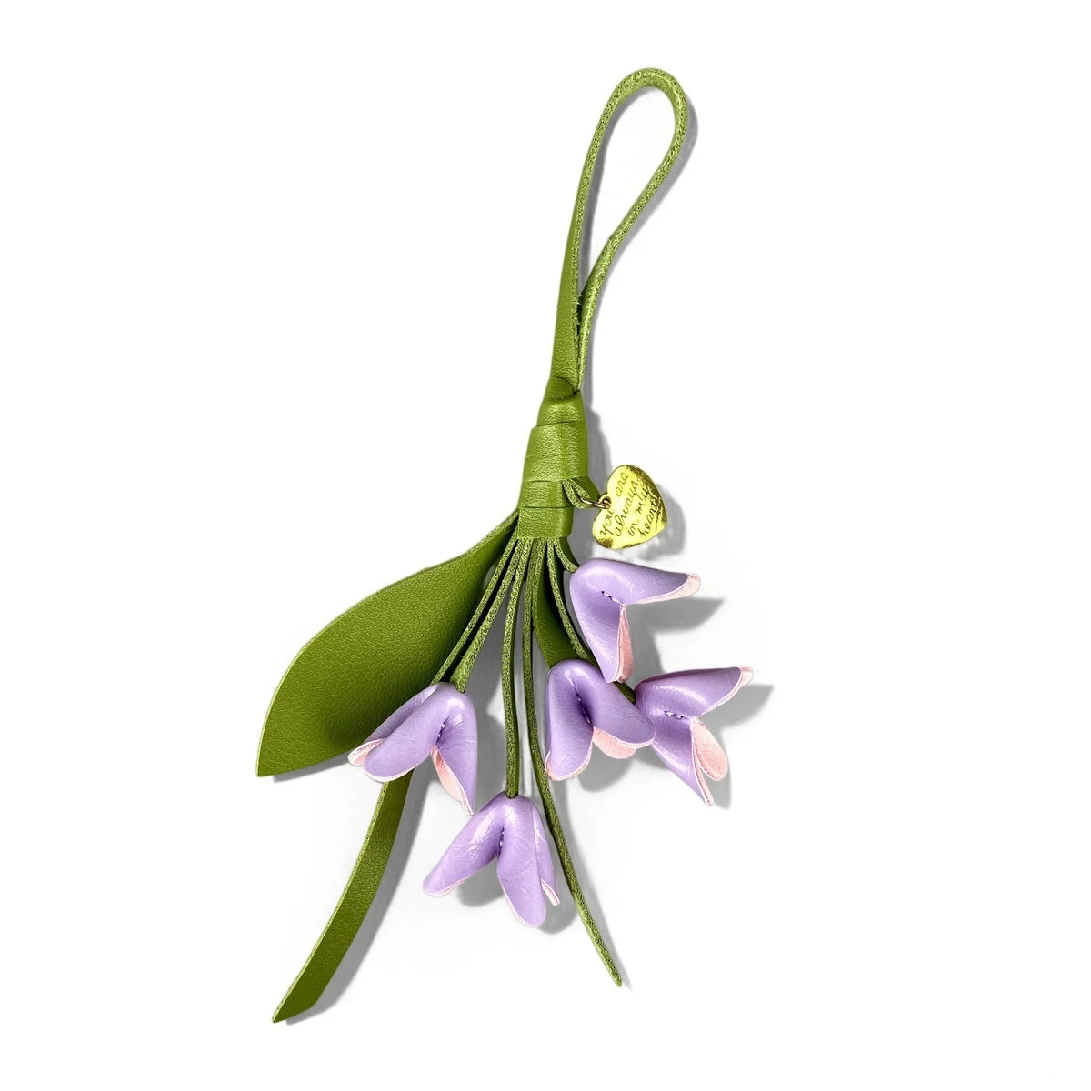 Luxury PU Leather Osmanthus Charm Set – Floral  Keychain Bag Pendant-Earthy Neutrals Palette-Gift For Her-Flower Bag Accessory