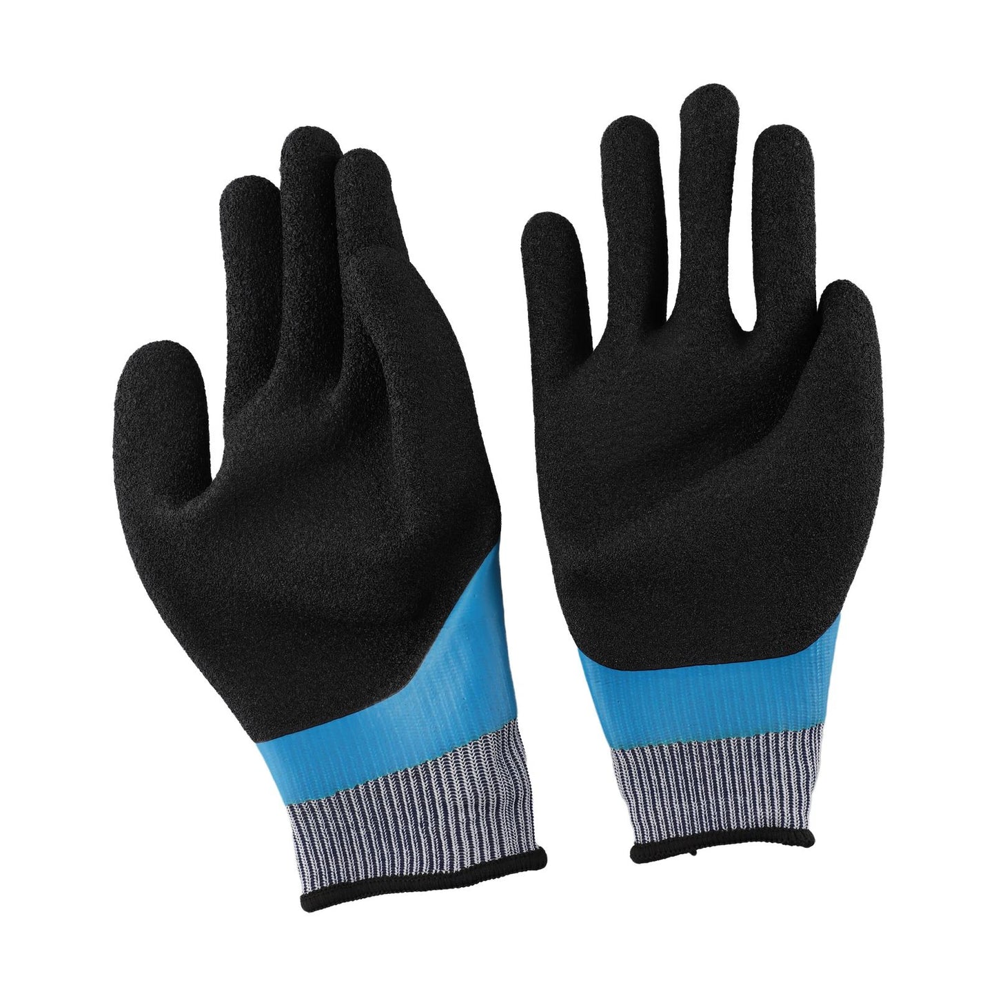 Blue Electrical Safety Gloves Insulated Natural Rubber Withstand 400V For Industrial And Electrician Use