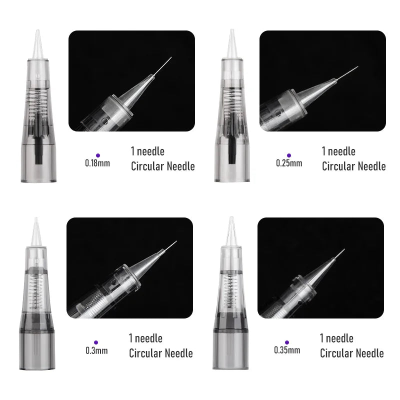 20PC Tattoo Needles Microblading Cartridge  Disposable Safety Sterilized For Micropigmentation Eyebrow Tattoo Accessori