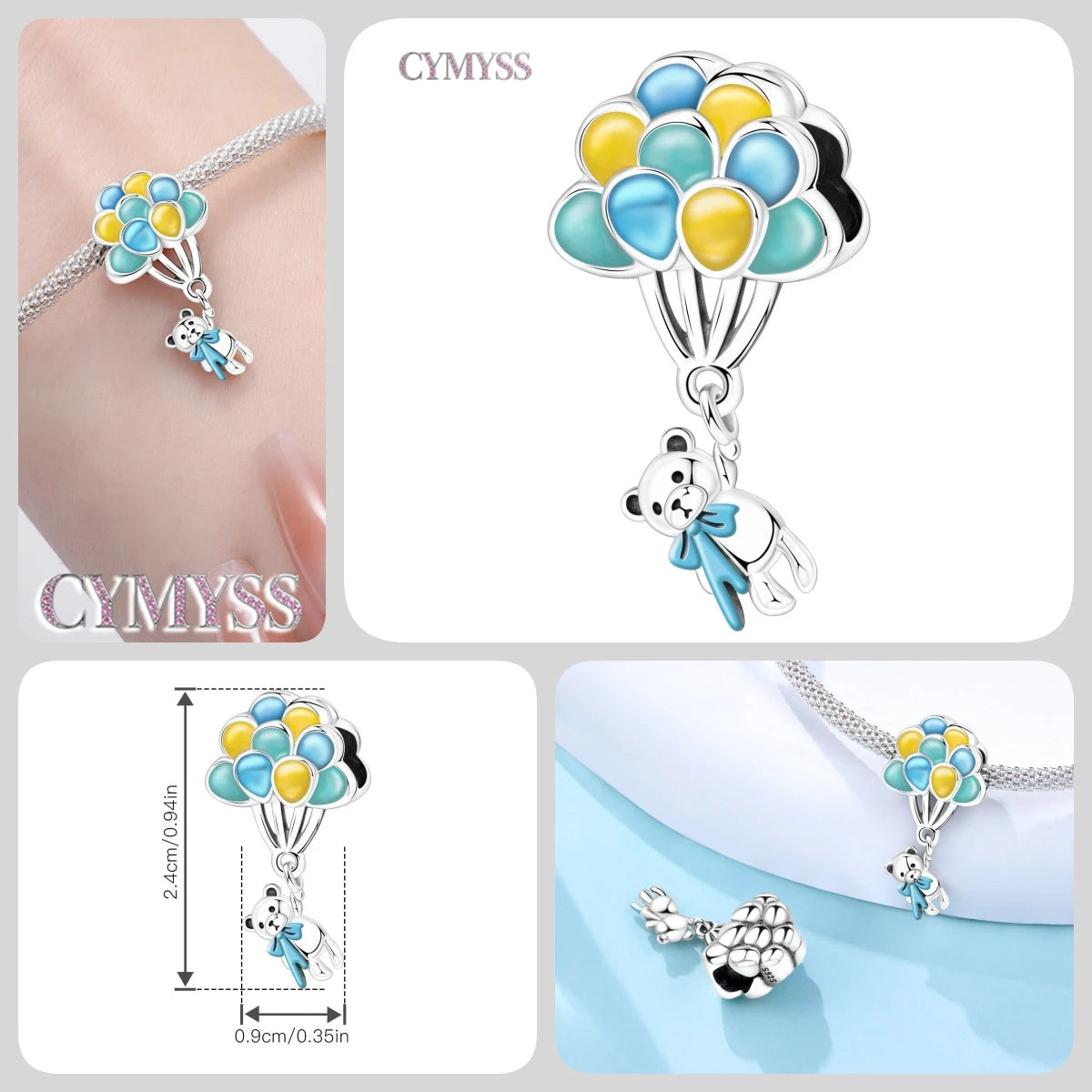 925 Sterling Silver Cute Pet Animal Lion King Pendant DIY Jewelry Beads for Women Bangle Bracelet Necklace Birthday Party Gifts