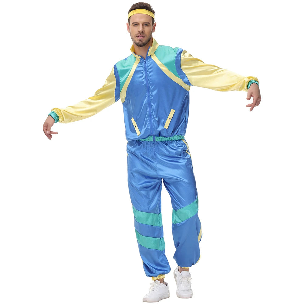 Halloween Couples Hippie Costumes for Women Male Vintage 70s 80s Rock Disco Cosplay Outfits Hip Hop Disco Hippie Costume