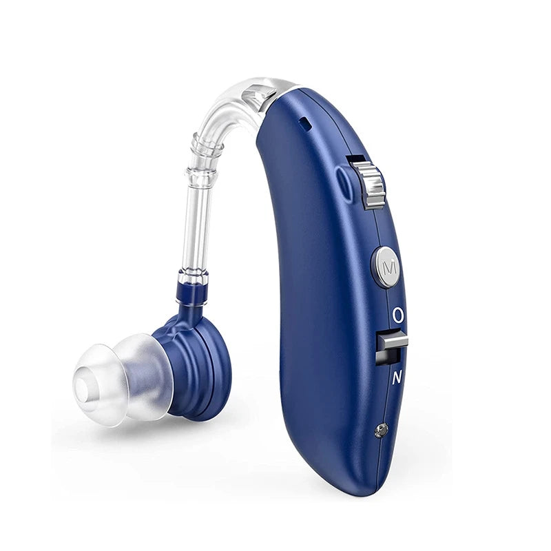 BTE Rechargeable Digital Hearing Aid for Deafness Adjustable Tone Best Sound Amplifier Portable Deaf Elderly BTE Hearing Aids ﻿