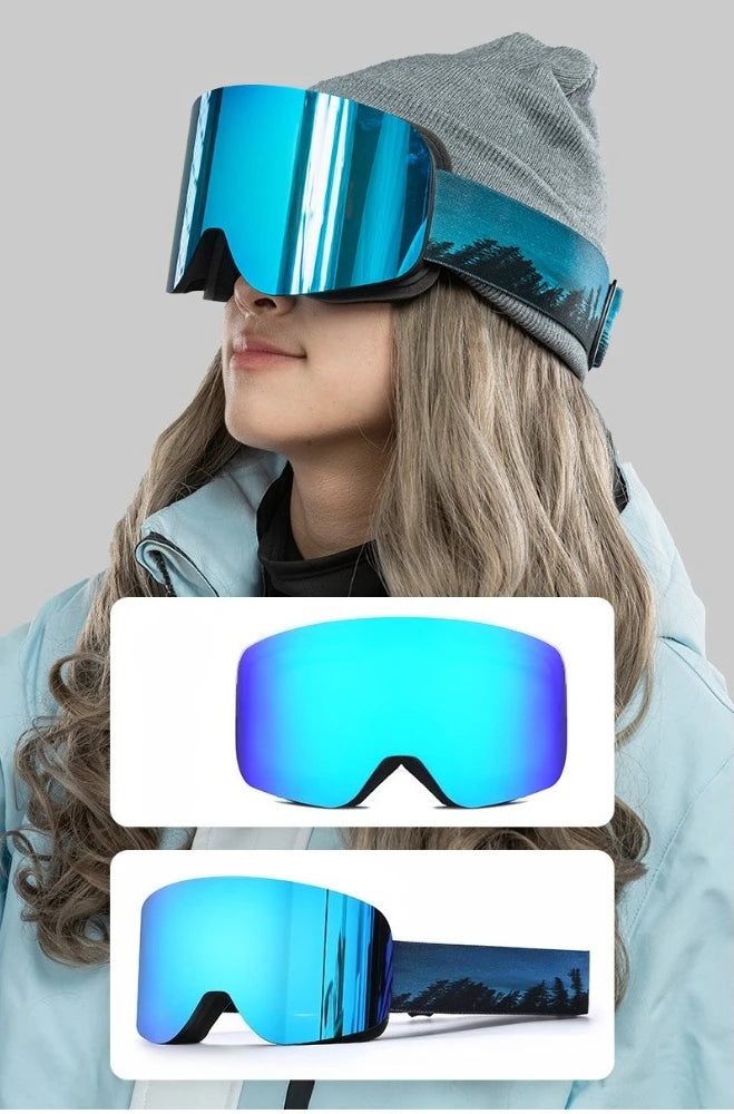 Double Layer UV400 Ski Goggles Anti-Fog Anti-UV UV400 REVO TPU Glasses Eyewear for Adult Skiing Outdoor Sports Snowboard Winter