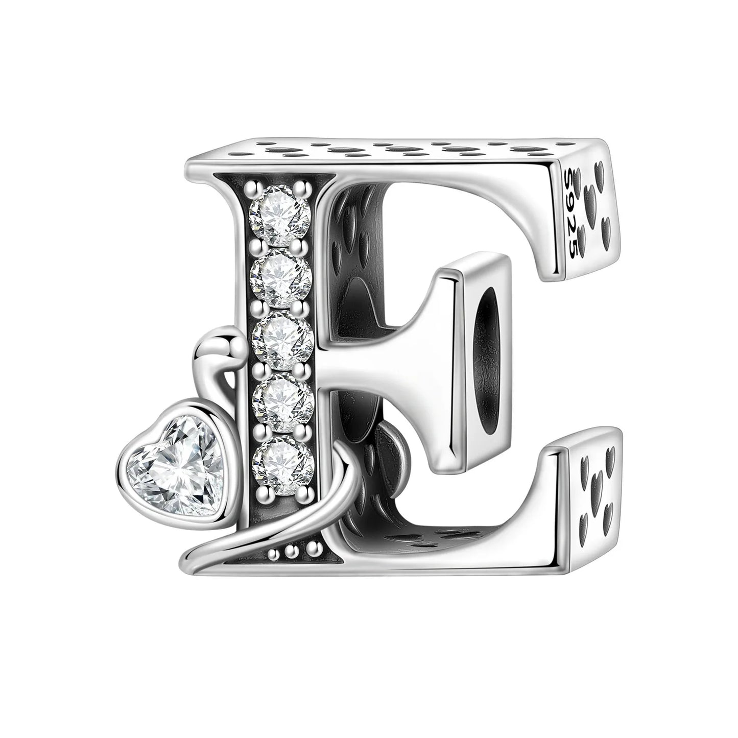 2026 New 925 Sterling Silver Zircon Scroll Grass Pattern 26 Letter Bead Charms for Women Fit DIY Bracelet Necklace Jewelry Gift