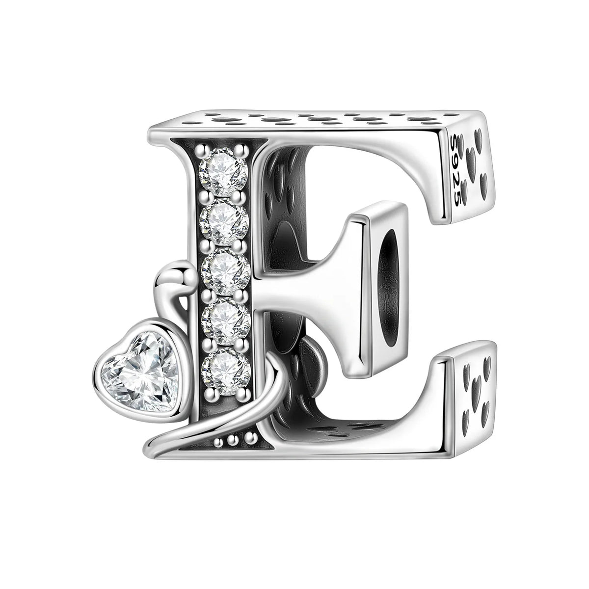 2026 New 925 Sterling Silver Zircon Scroll Grass Pattern 26 Letter Bead Charms for Women Fit DIY Bracelet Necklace Jewelry Gift