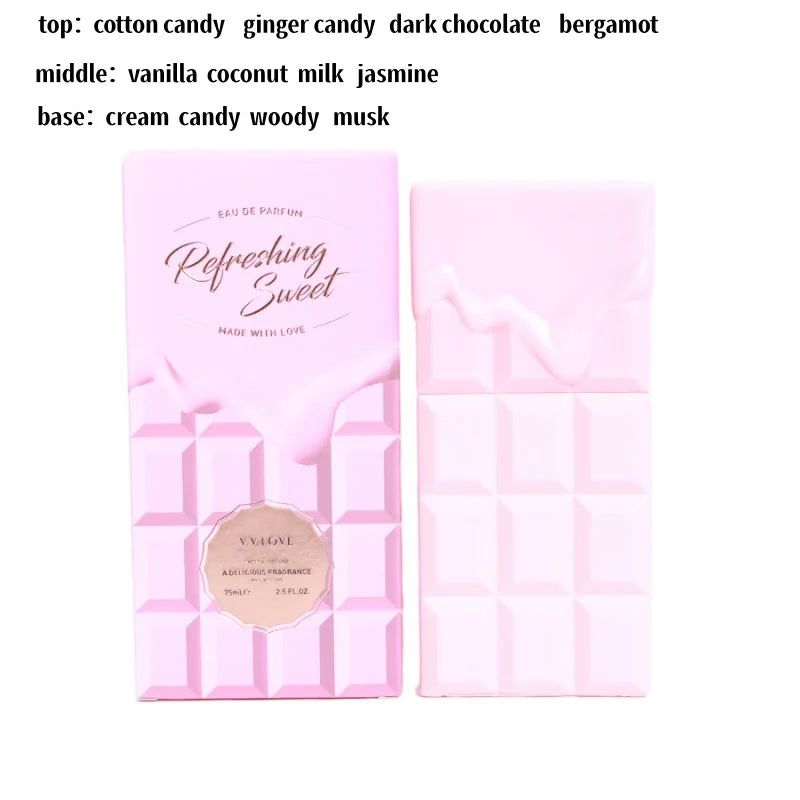 75ml High-end Chocolate Perfume Lasting Rich Vanilla Chocolate Caramel Nutty Gourmet Fragrance Sweet Girlish Eau De Toilette New