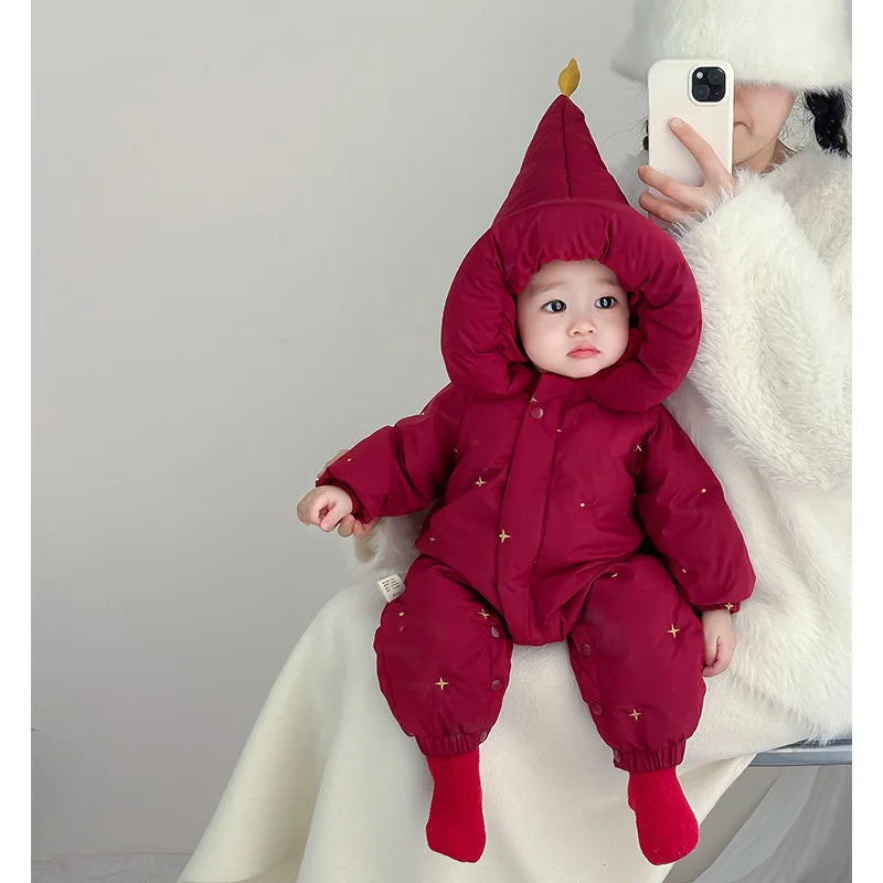 Rompers Jumpsuit Climbing Crawling Coats Baby Clothes New Children Clothing Winter 2025 Thick Boys Girls Cute Cotton Fashionable