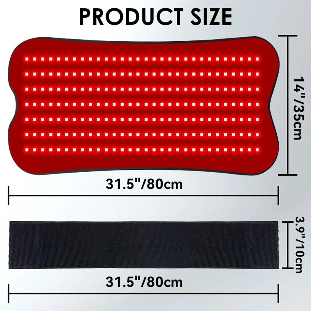 210 LEDs Red Infrared Light Therapy Pad Beauty Devices For Face,Body Back Knee Hands Feet Relief Portable 660nm 850nm Heat Pad