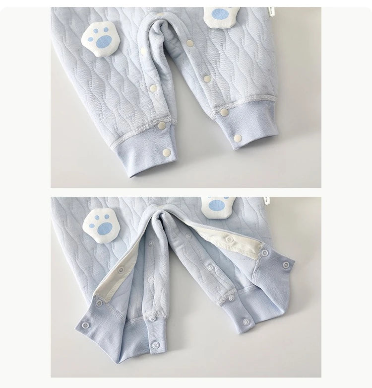 Autumn Newborn Baby Set Long Sleeved Top+overalls 2-piece Set 0-2 Years Old High-quality Cartoon Dog Newborn Outdoor Clothing