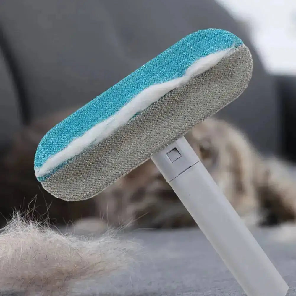 Pet Hair Removal Set Tool Reusable Static Removal Gloves Double-Sided Cat Grooming Gloves Remove Dog Fur Hair for Carpets Sofa