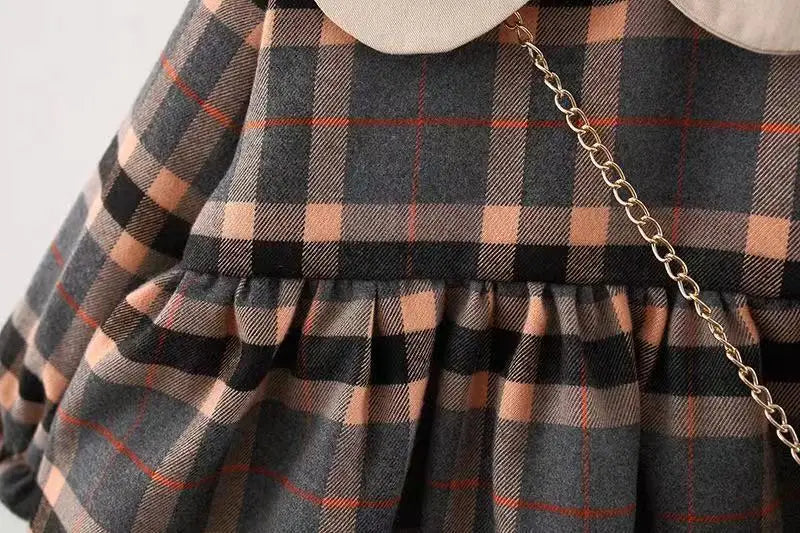 2PCS Baby Girl Clothes Autumn And Winter Corduroy Dress Sweet And Cute Princess Dress Thick Warm Dress Baby Dress With Bag
