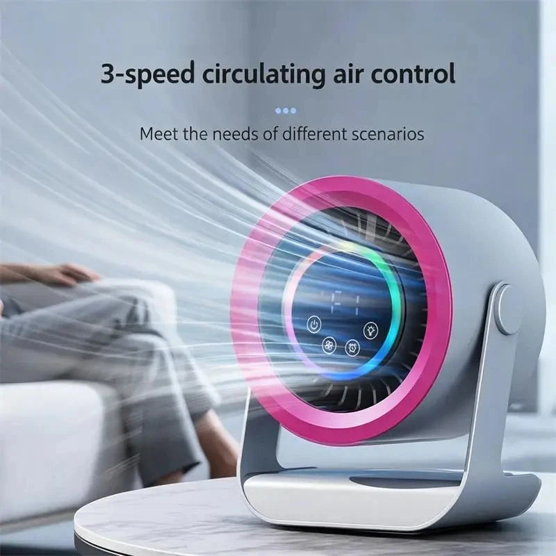 Hot-Selling New Air-Conditioning Circulating Mini Fan With Touch Control And Digital Display, Suitable For Dormitory Bed, Silent
