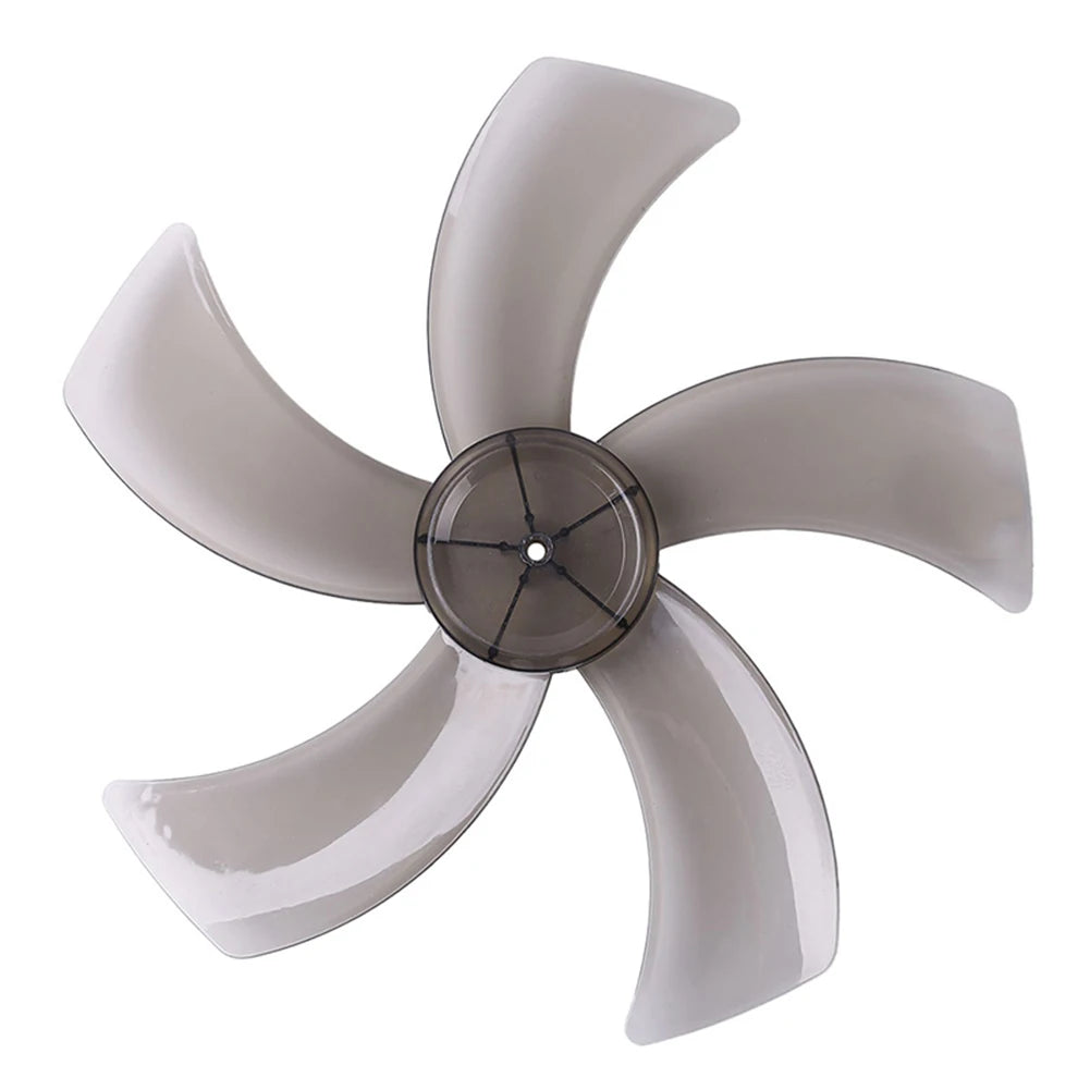 Replacement Fan Blade for 16 Inch Household Stand or Desk Fans 5 Leaves Plastic Blade with Nut Cover Offering Use