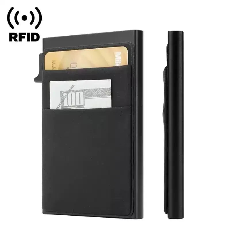 Anti-theft Cards Protectors Card Holder Minimalist Smart Wallet RFID Protection Aluminum Metal Box Cardholder Case Porte Carte