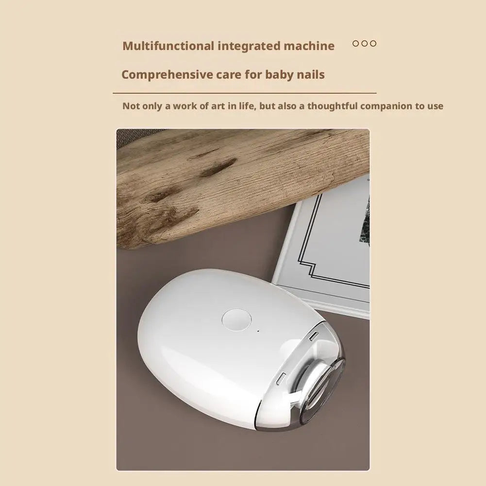 2 IN 1 Electric Nail Clipper Cutter with LED Light Automatic Nail Grinder Trimmer for Baby Adult Mini Manicure Tools Nail Care