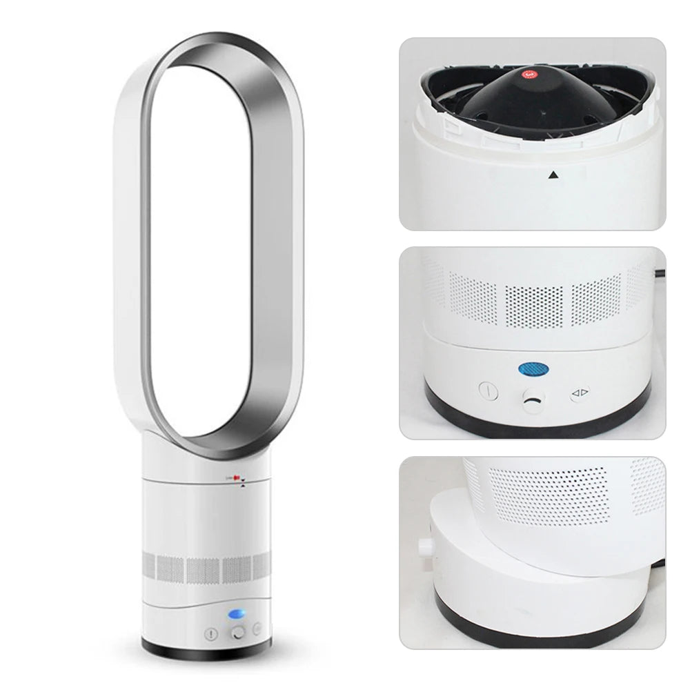 40W Bladeless Fan Electric Cooling Air Tower Fans With Remote Control Intelligent Low Noise 16 Inch Stand Floor Hot Sale