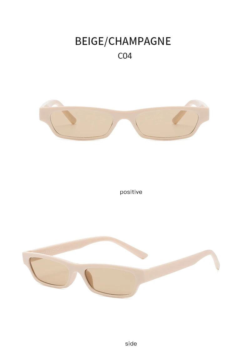 Small Narrow Rectangle Sunglasses Women Fashion Square Narrow Frame Vintage Brand Sun Glasses Men Shades Retro UV400 Oculos ﻿