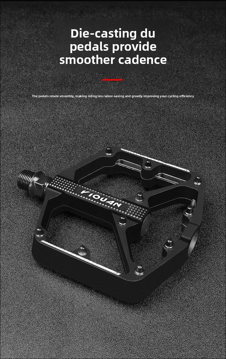 Mountain Road Bicycle Pedal Aluminum Alloy Pedal Double DU Pedal Anti-slip Widened Nail Pedal Bicycle Accessories Mtb Pedals