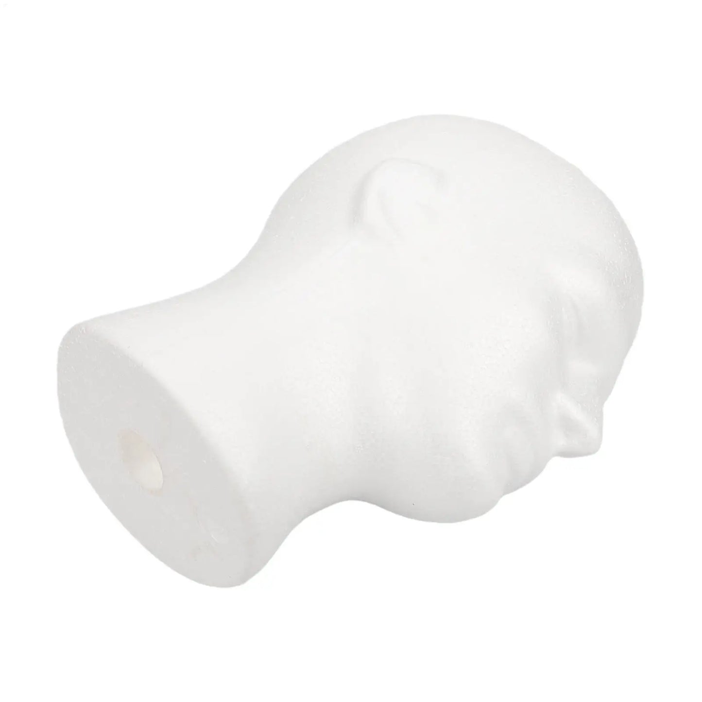 Male Mannequin Head Round Base Lightweight Foam Wigs Head Model and Display Hair, Hats and Hairpieces for Glasses Headset Wigs