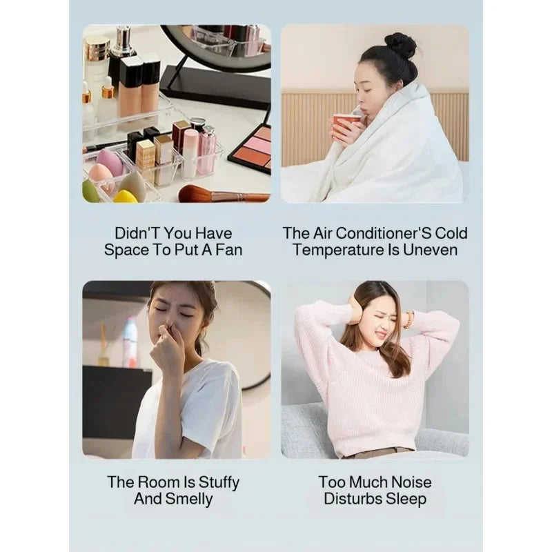 New Portable Wall-Mounted Fan With Remote Charging Usb Electric Folding Fan Nightlight Air Cooler Home Shake Cooler Household