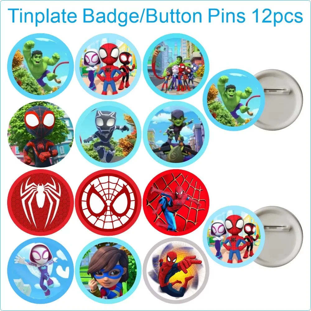 SpiderMan Birthday Party Decoration Party Supplies Set Tableware Tablecloth Cup Plate Balloon Cake Topper Party Supplies Gifts