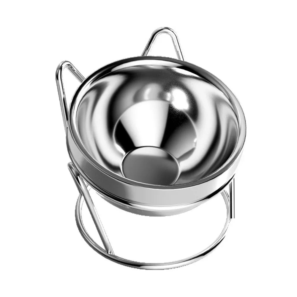 Pet Neck Protection Stainless Steel Cat Bowl with Stand High Foot Cat Water Bowl Drinking Bowl Anti overturning Slanted Mouth