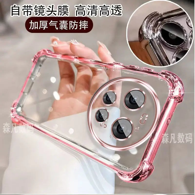 For Xiaomi 17 Ultra Case Luxury Electroplated Airbag Transparent TPU Cover For Mi Xiaomi17 Ultra Shockproof Bumper Funda