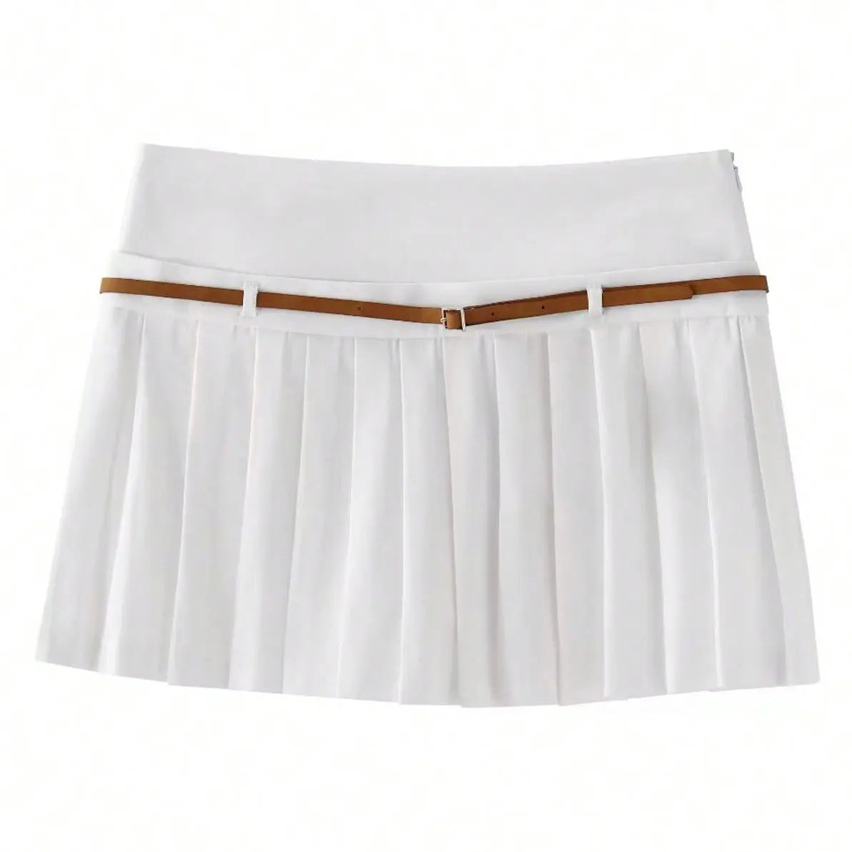 HH Womens High Waist Pleated Mini Skirt A Line Belted Waist for Street Date Casual Party Streetwear Vacation Beach Shorts Skirts